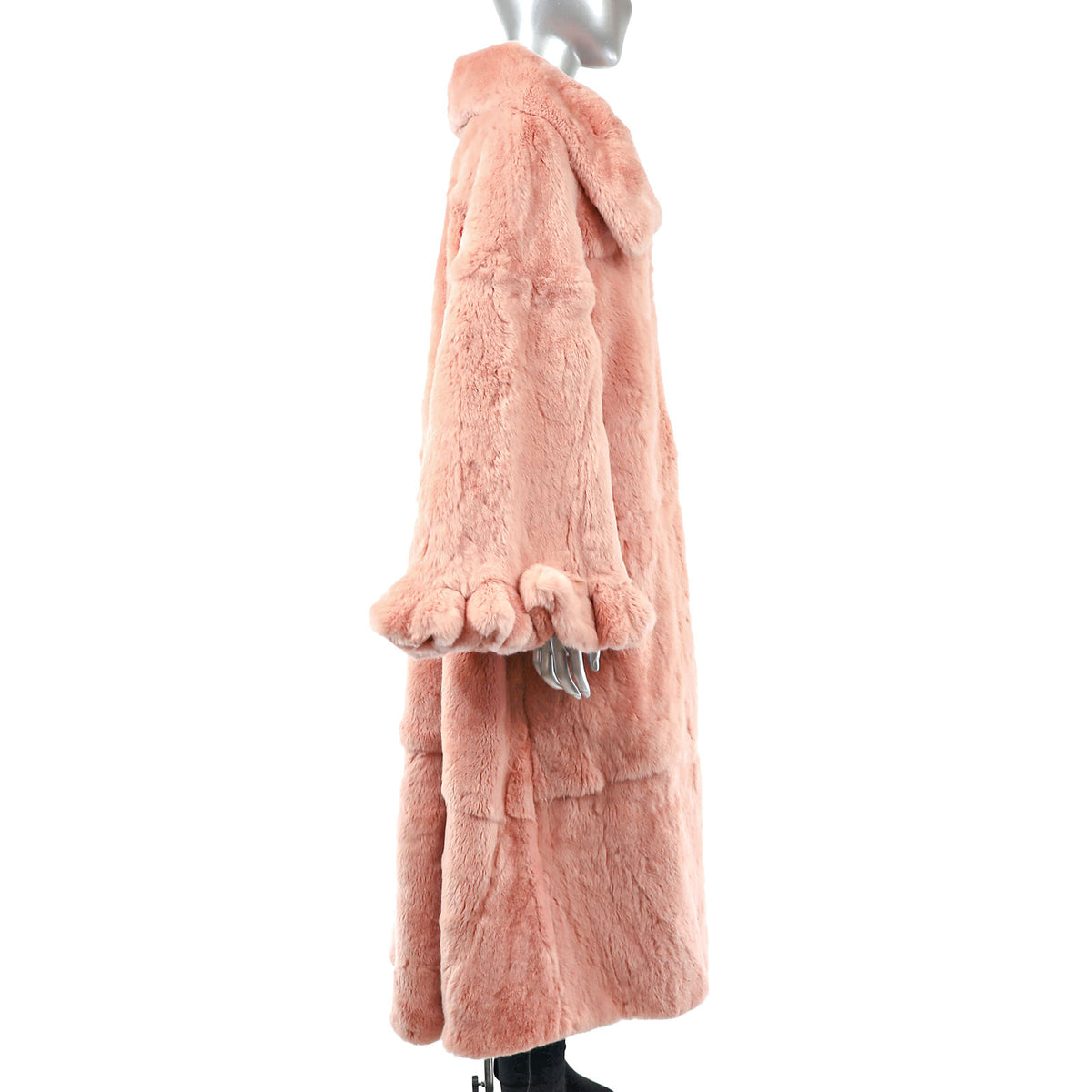 Peach Rabbit Coat- Size XXL-XXXL