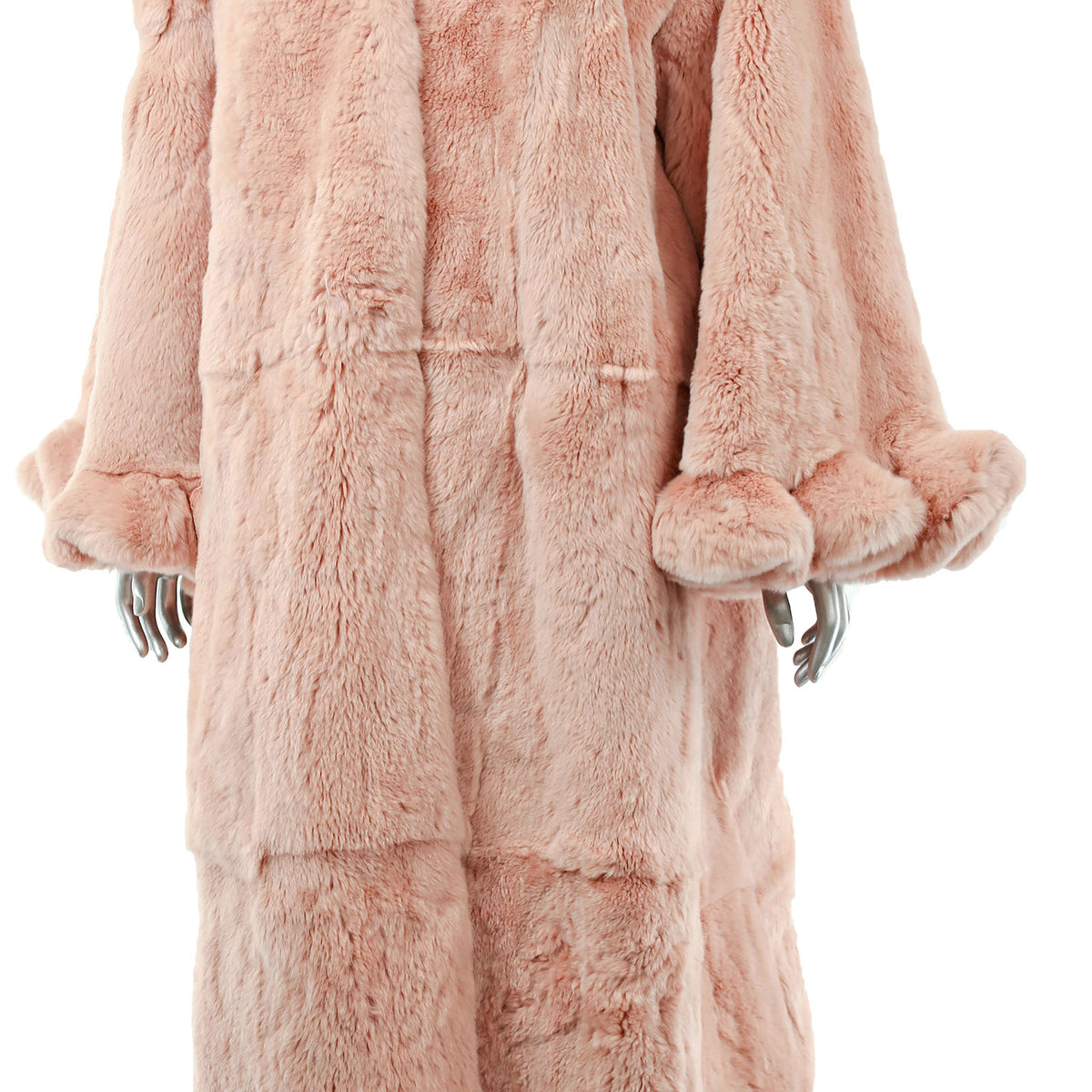 Peach Rabbit Coat- Size XXL-XXXL