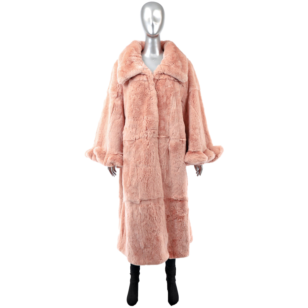 Peach Rabbit Coat- Size XXL-XXXL