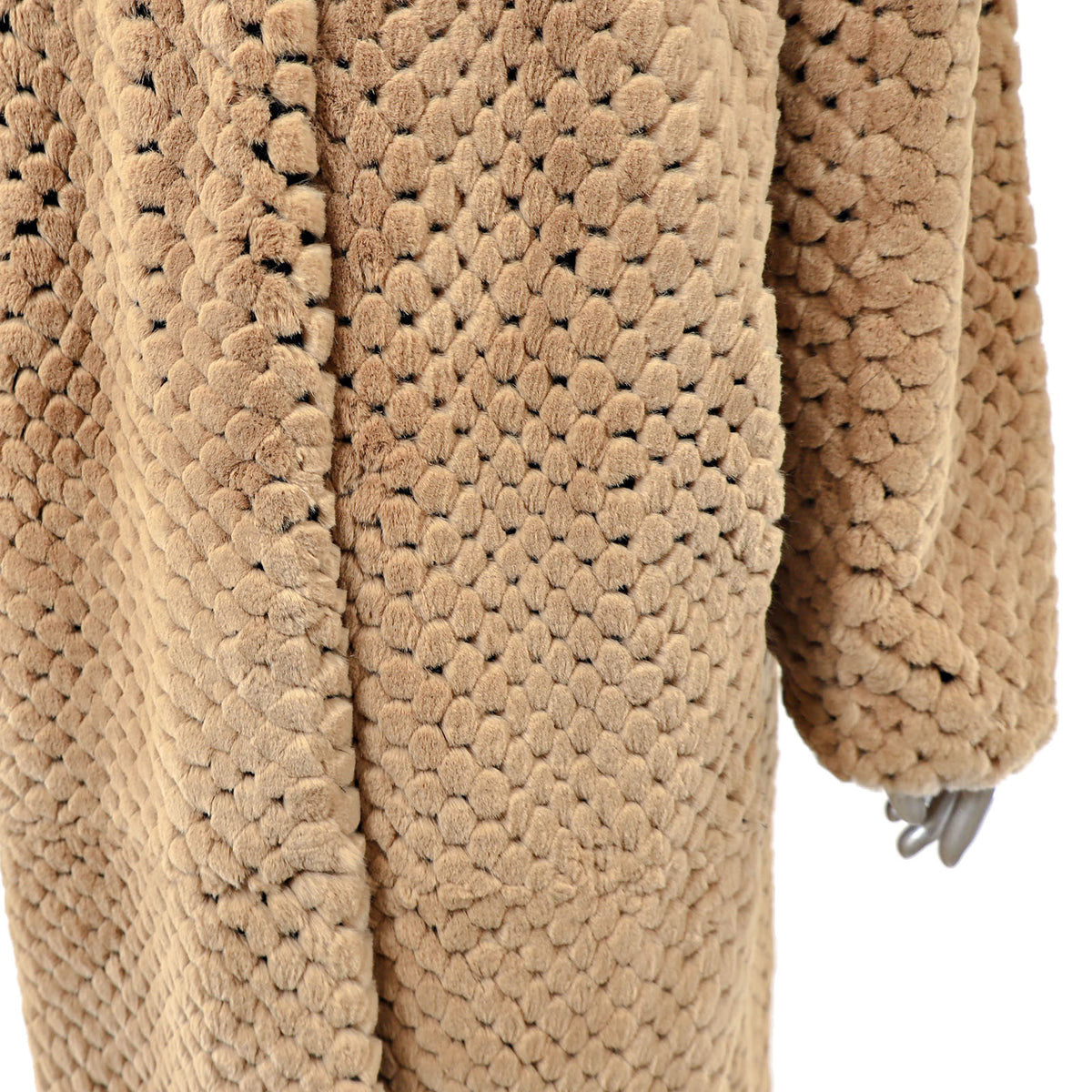 Rex Rabbit Coat with Mink Collar- Size L