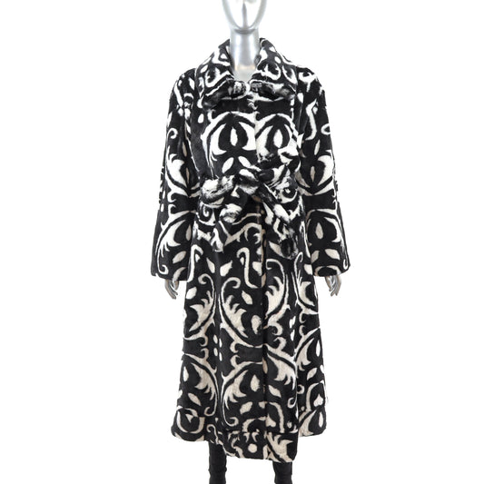 Multicolor Rabbit Coat- Size L