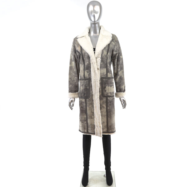 Grey Hide Out Rabbit Coat- Size XS