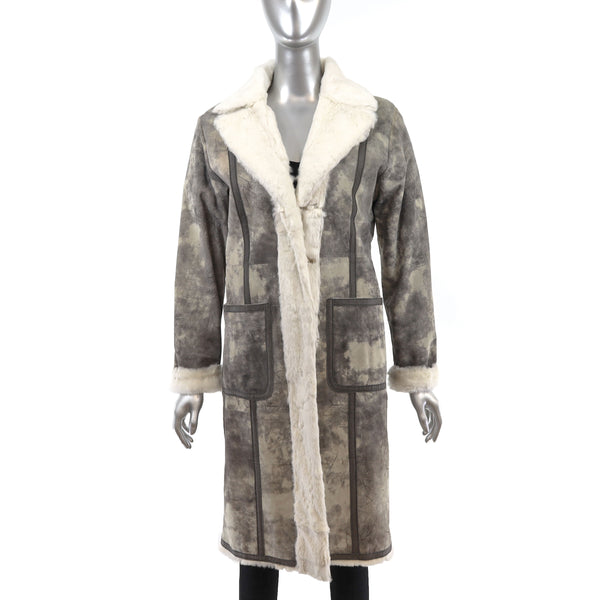 Grey Hide Out Rabbit Coat- Size XS