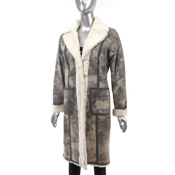 Grey Hide Out Rabbit Coat- Size XS