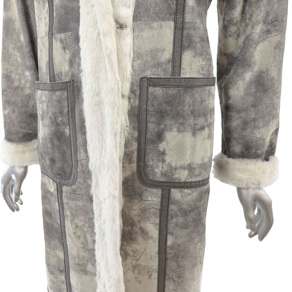 Grey Hide Out Rabbit Coat- Size XS