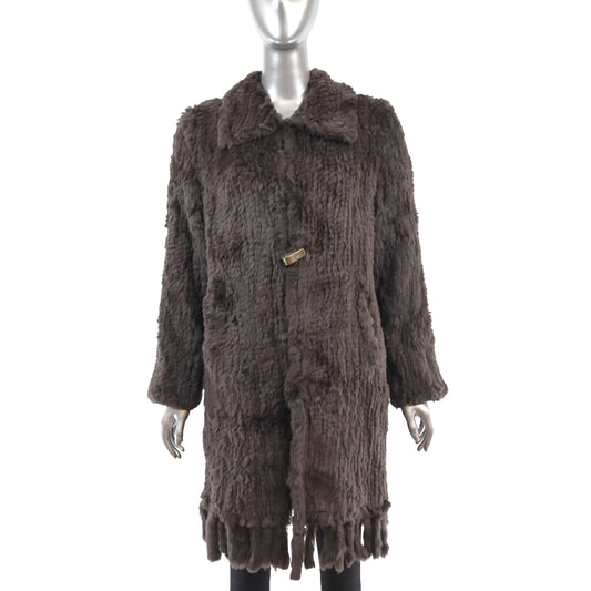 Knitted Rabbit Coat- Size L