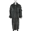 Animal Printed Rabbit Coat with Removable Collar- Size M