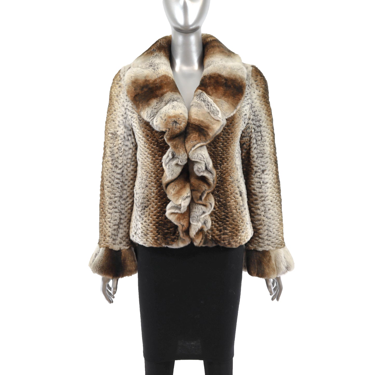 Rex Rabbit Jacket with Ruffles- Size S