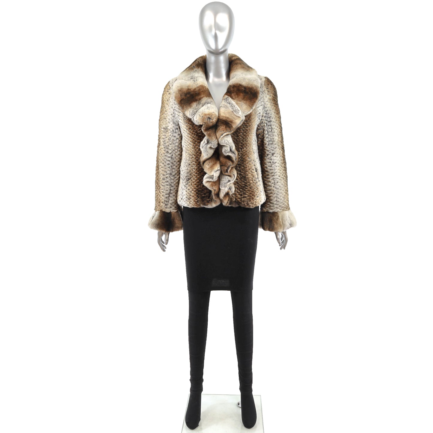 Rex Rabbit Jacket with Ruffles- Size S