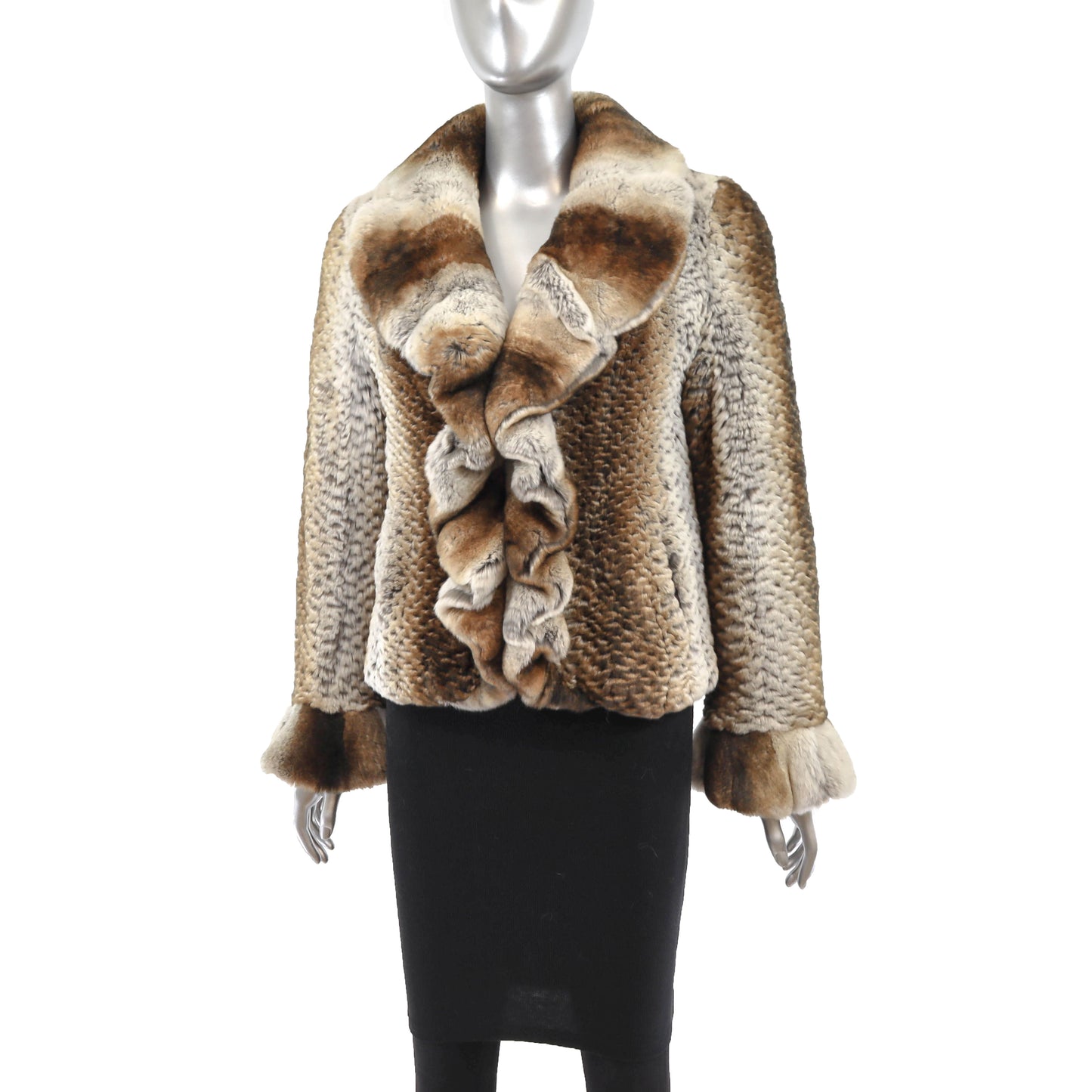 Rex Rabbit Jacket with Ruffles- Size S