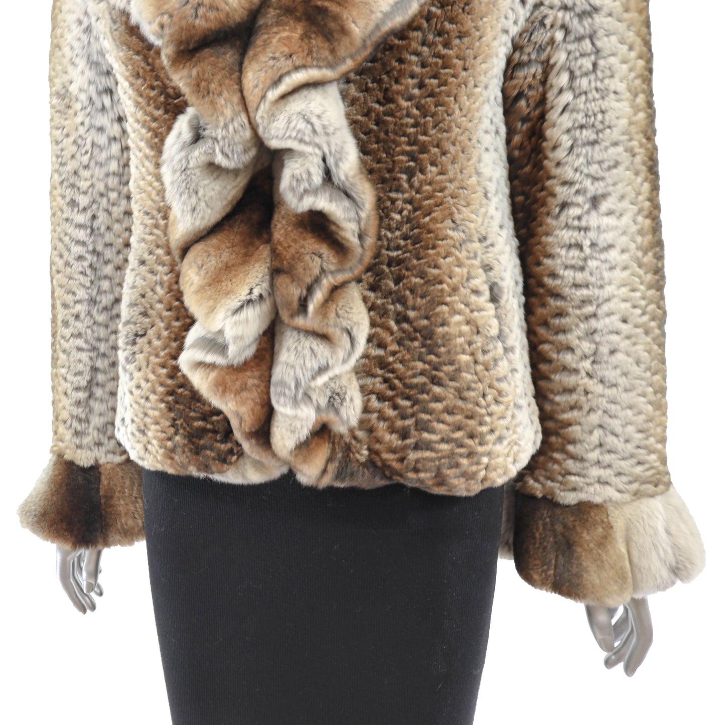 Rex Rabbit Jacket with Ruffles- Size S
