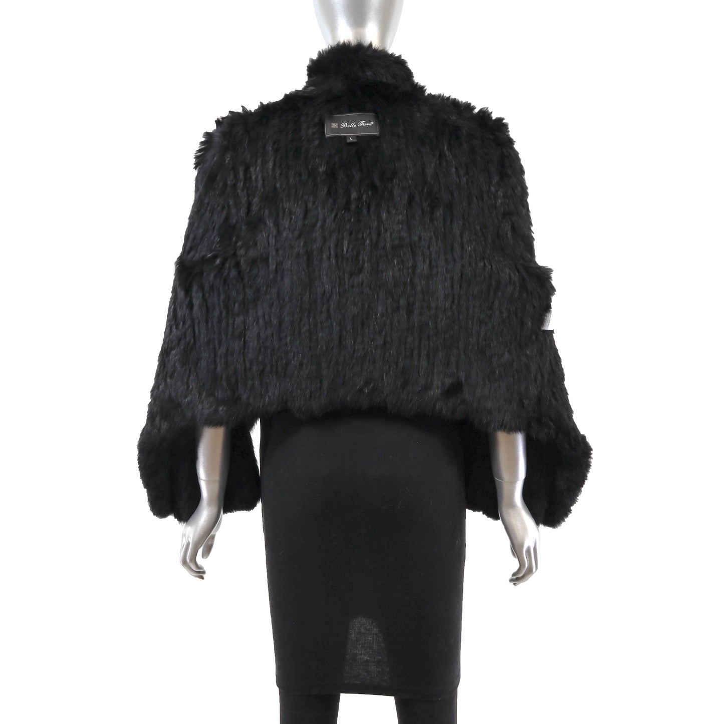 Black Knitted Rabbit Jacket- Size M-L