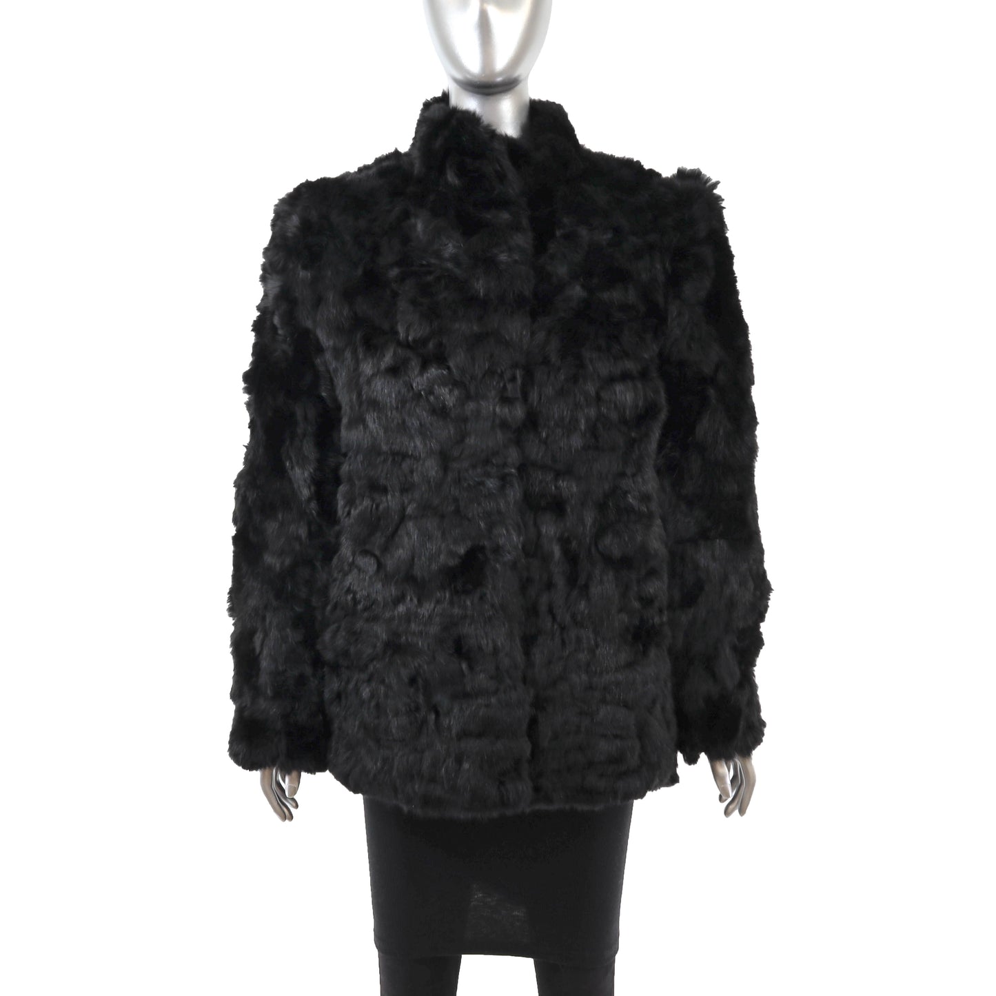 Black Section Rabbit Jacket- Size M