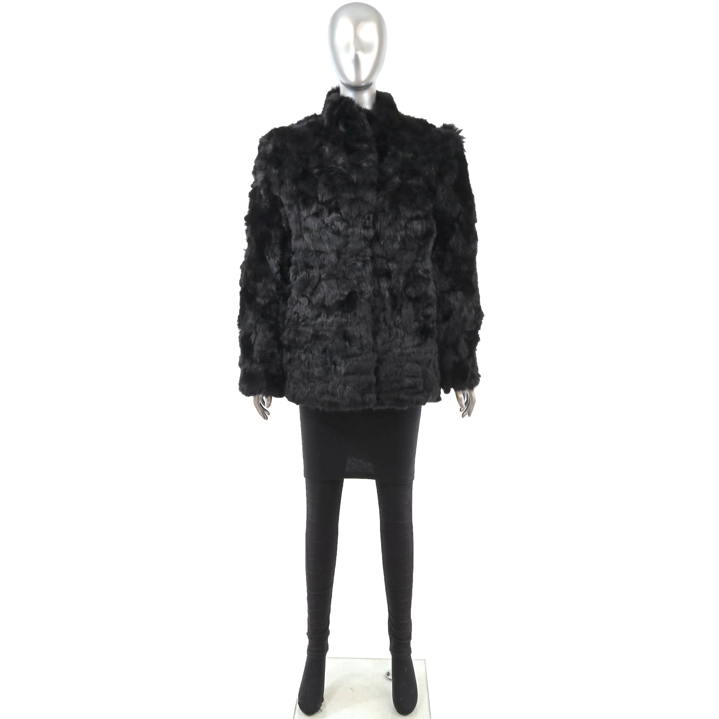 Black Section Rabbit Jacket- Size M
