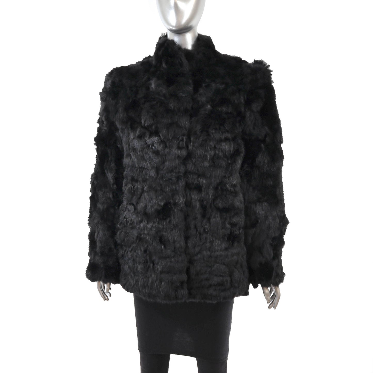 Black Section Rabbit Jacket- Size M