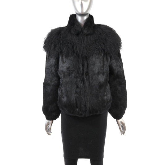 Black Rabbit and Lamb Jacket- Size M
