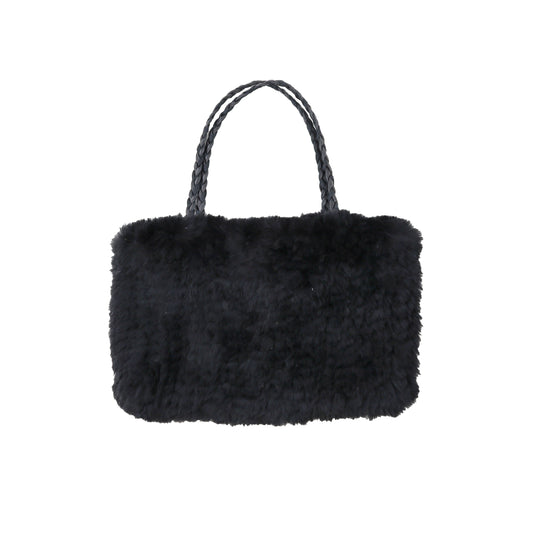 Black Knitted Rabbit Purse- One Size