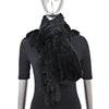 Black Knitted Rabbit Scarf- Size Free