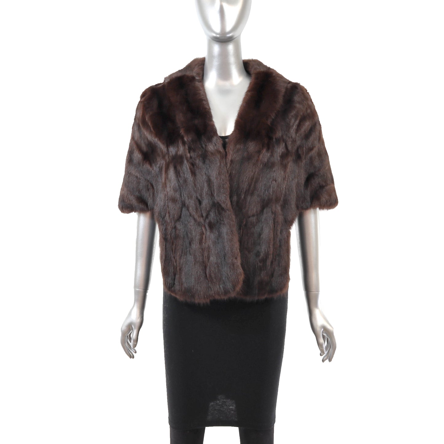 Brown Rabbit Stole- Size S