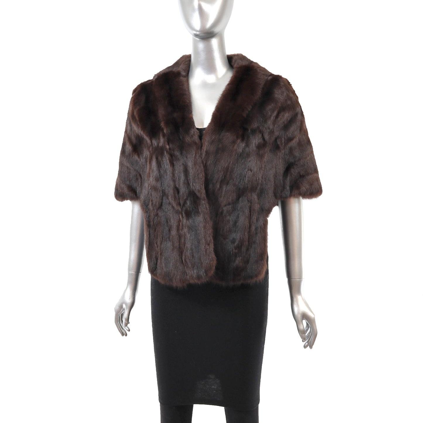 Brown Rabbit Stole- Size S