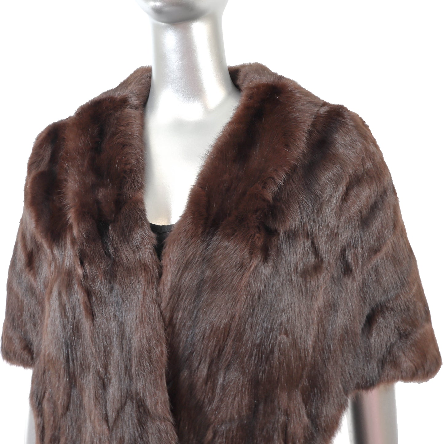 Brown Rabbit Stole- Size S