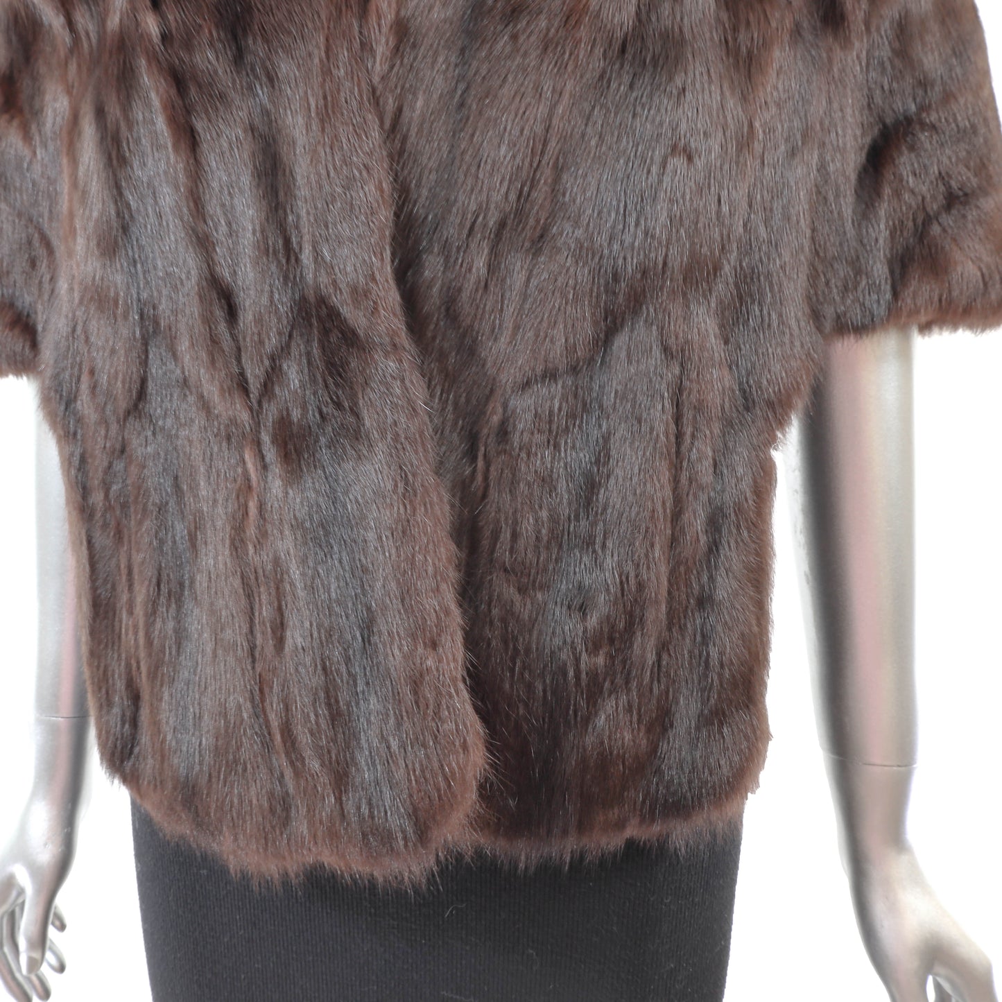 Brown Rabbit Stole- Size S