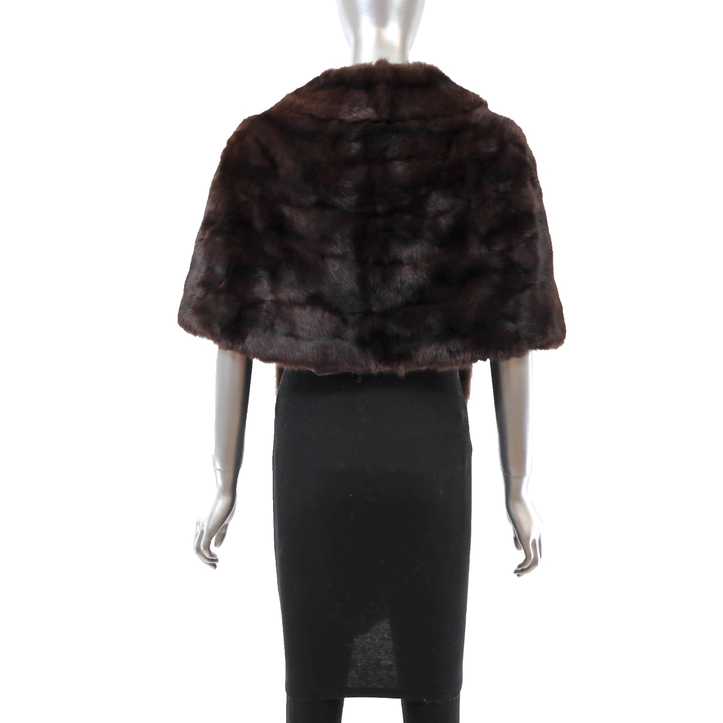 Brown Rabbit Stole- Size S