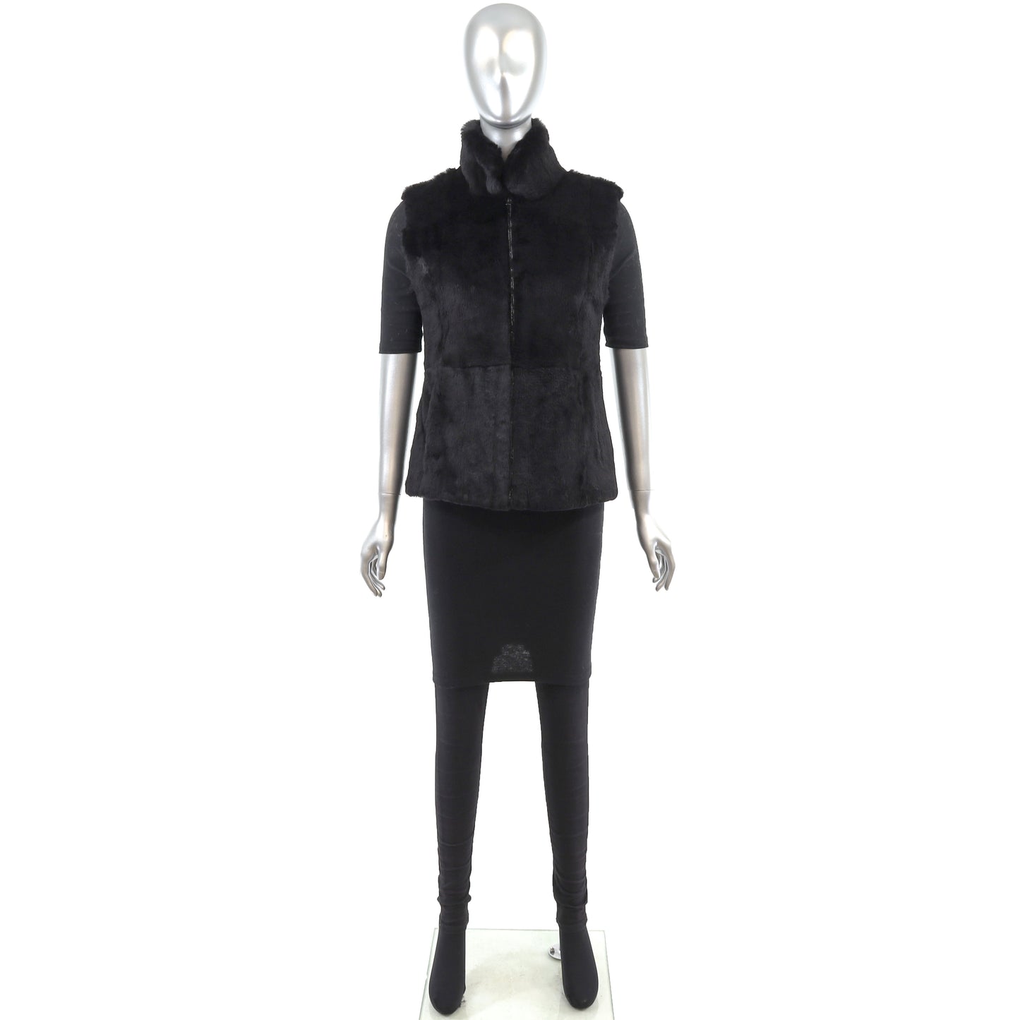 Sheared Rabbit Vest- Size S