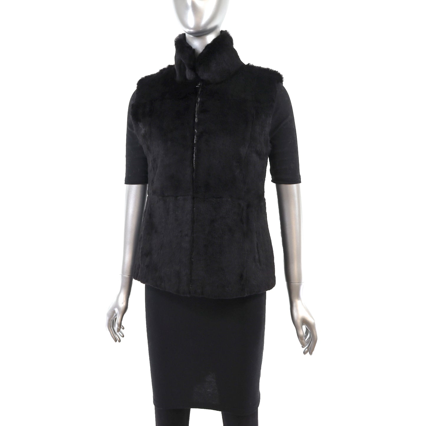 Sheared Rabbit Vest- Size S
