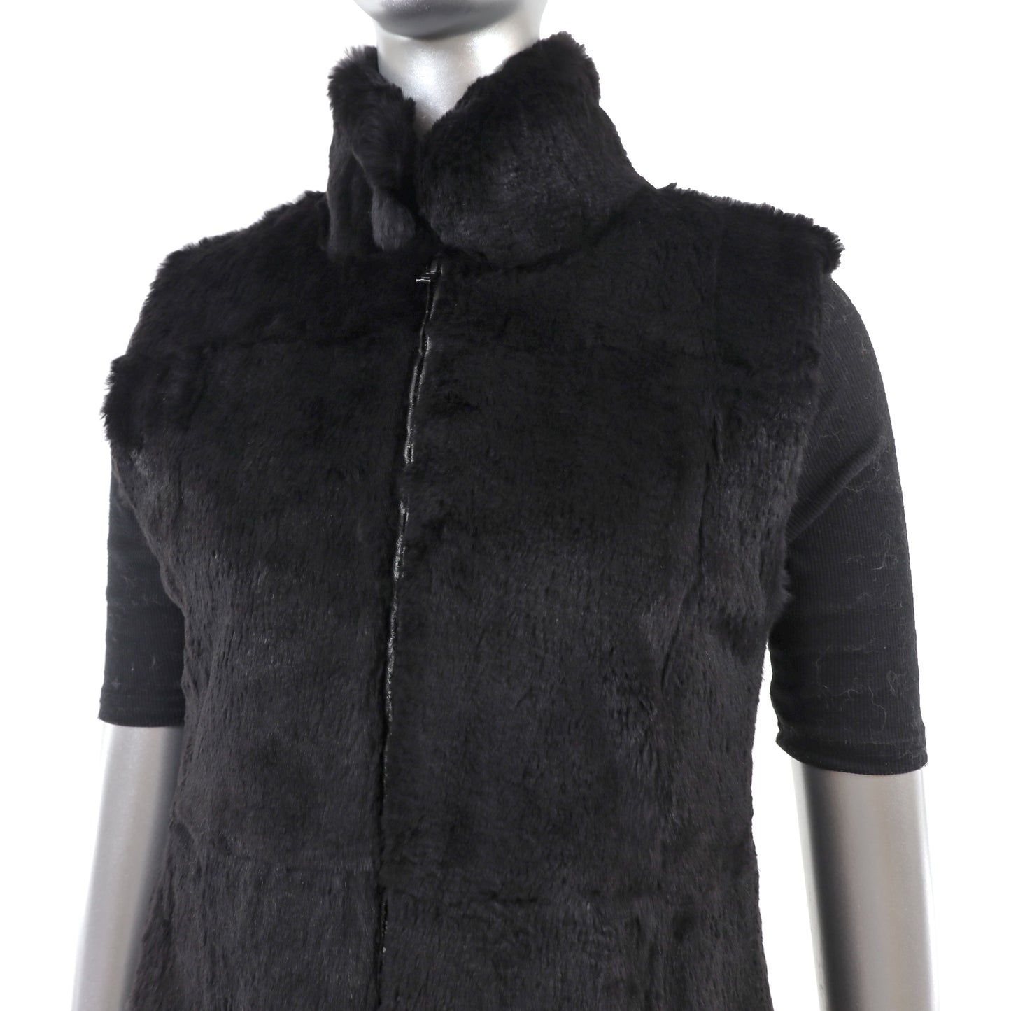 Sheared Rabbit Vest- Size S