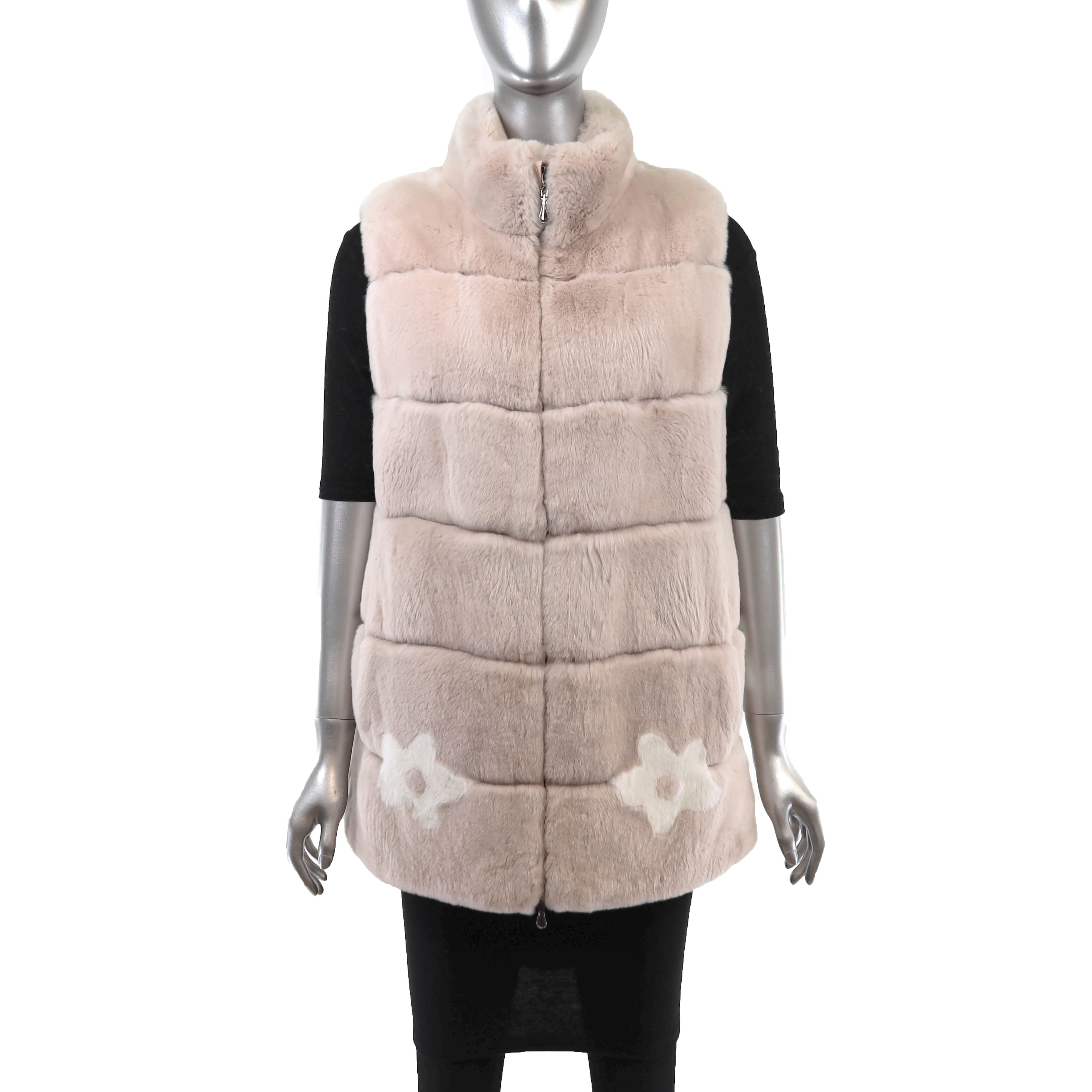 Blush Rex Rabbit Vest- Size S – VintageFurs