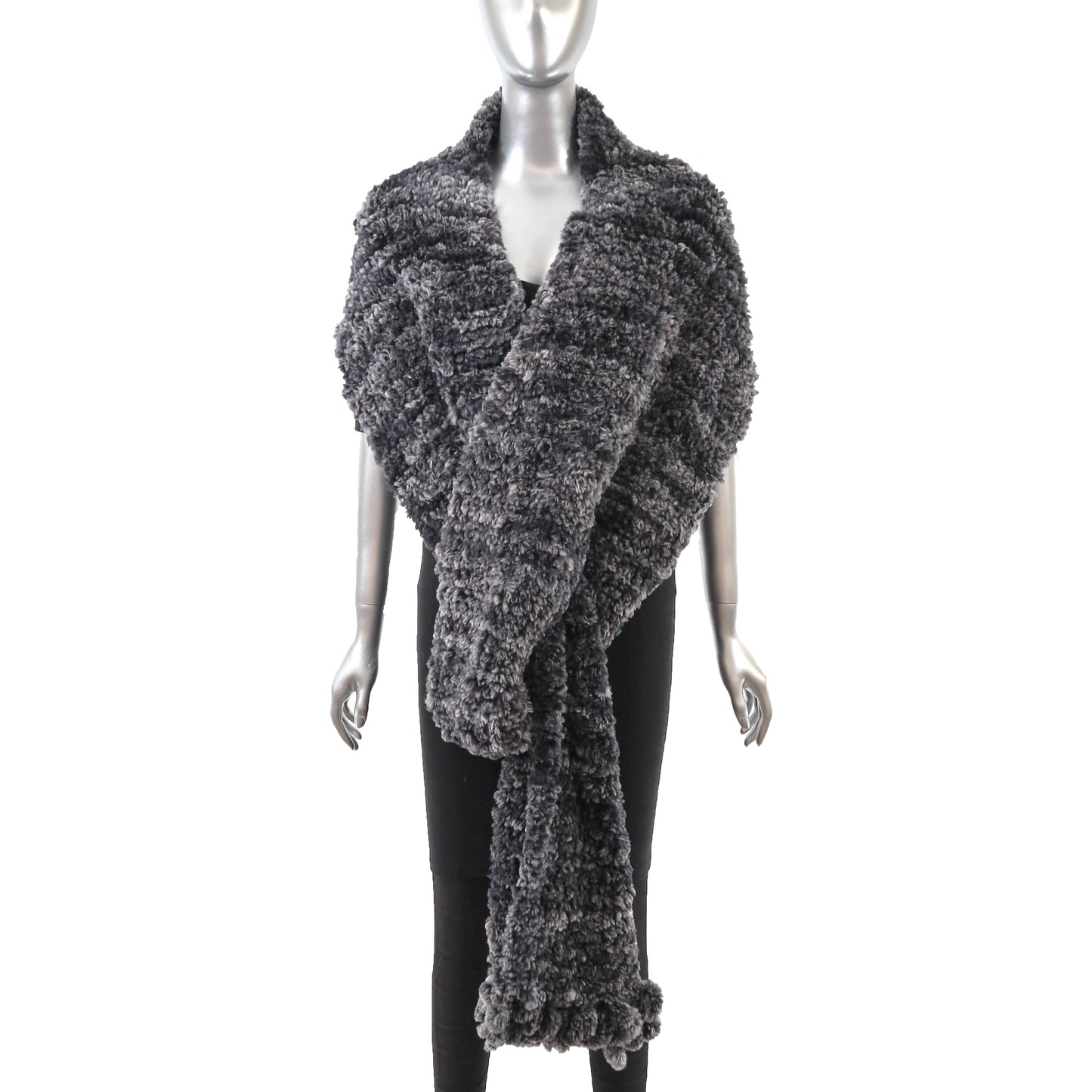 Knitted Rex Rabbit Wrap- Size Free