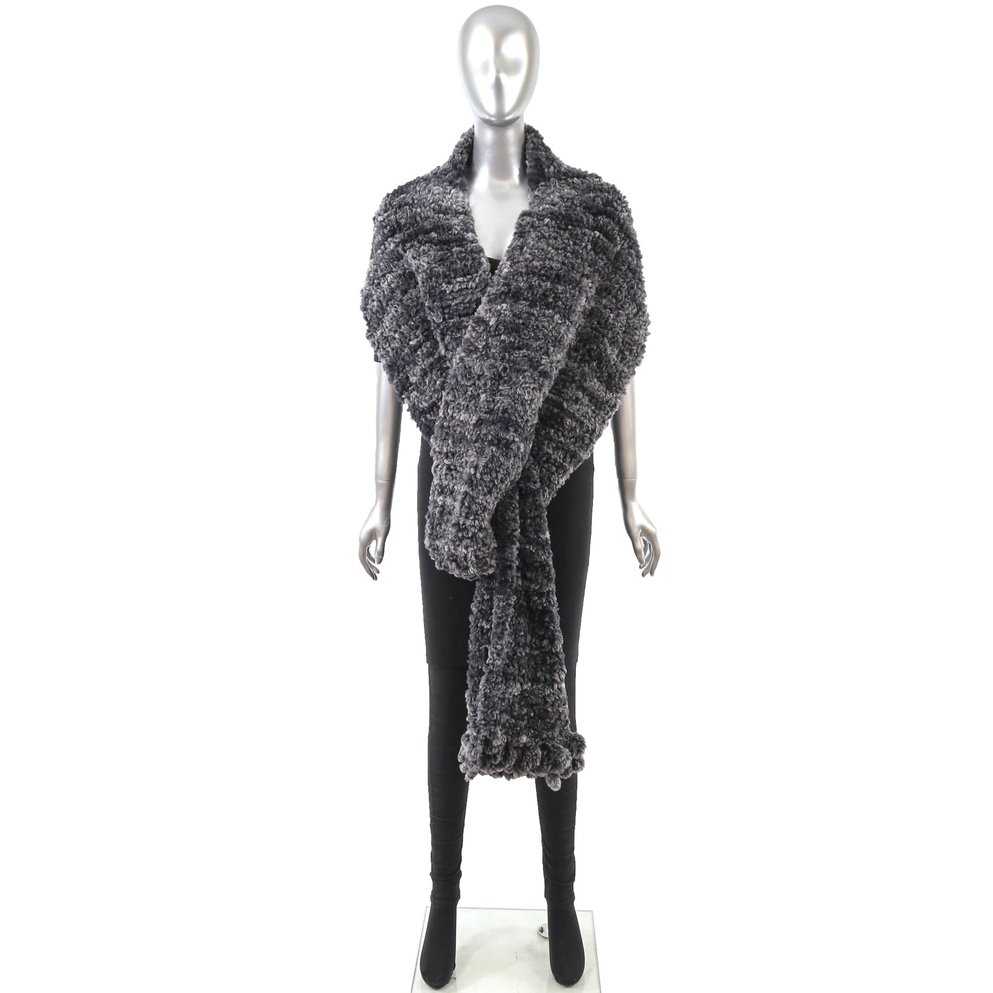 Knitted Rex Rabbit Wrap- Size Free
