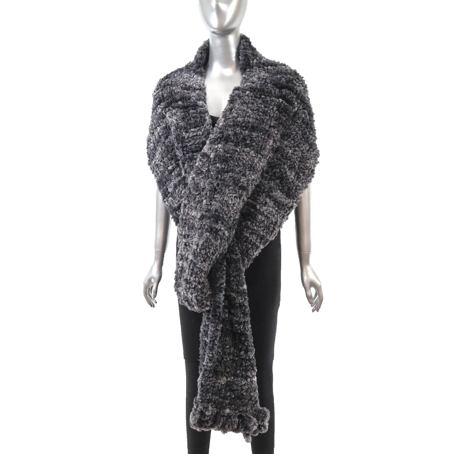 Knitted Rex Rabbit Wrap- Size Free