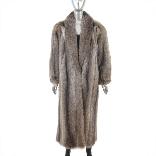 Evans Raccoon Coat- Size XL