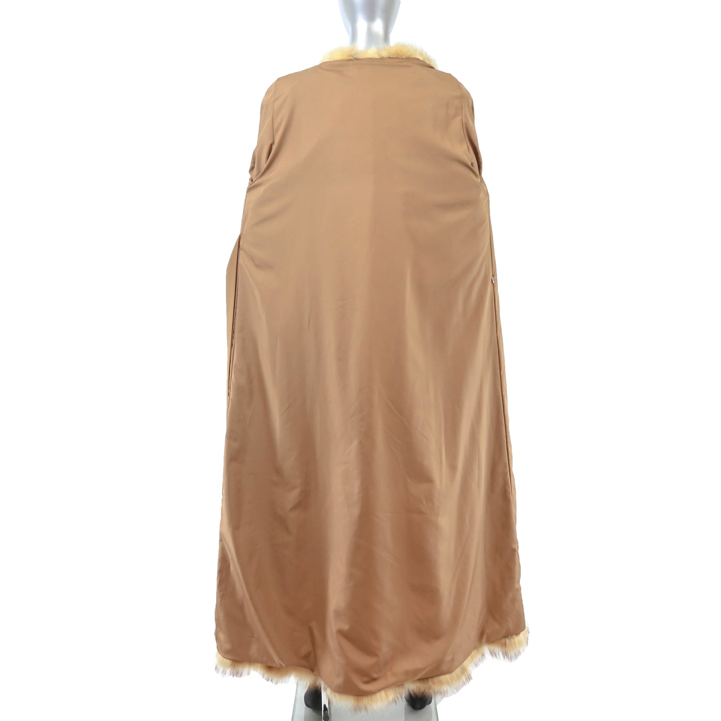 Blonde Hooded Raccoon Coat- Size L
