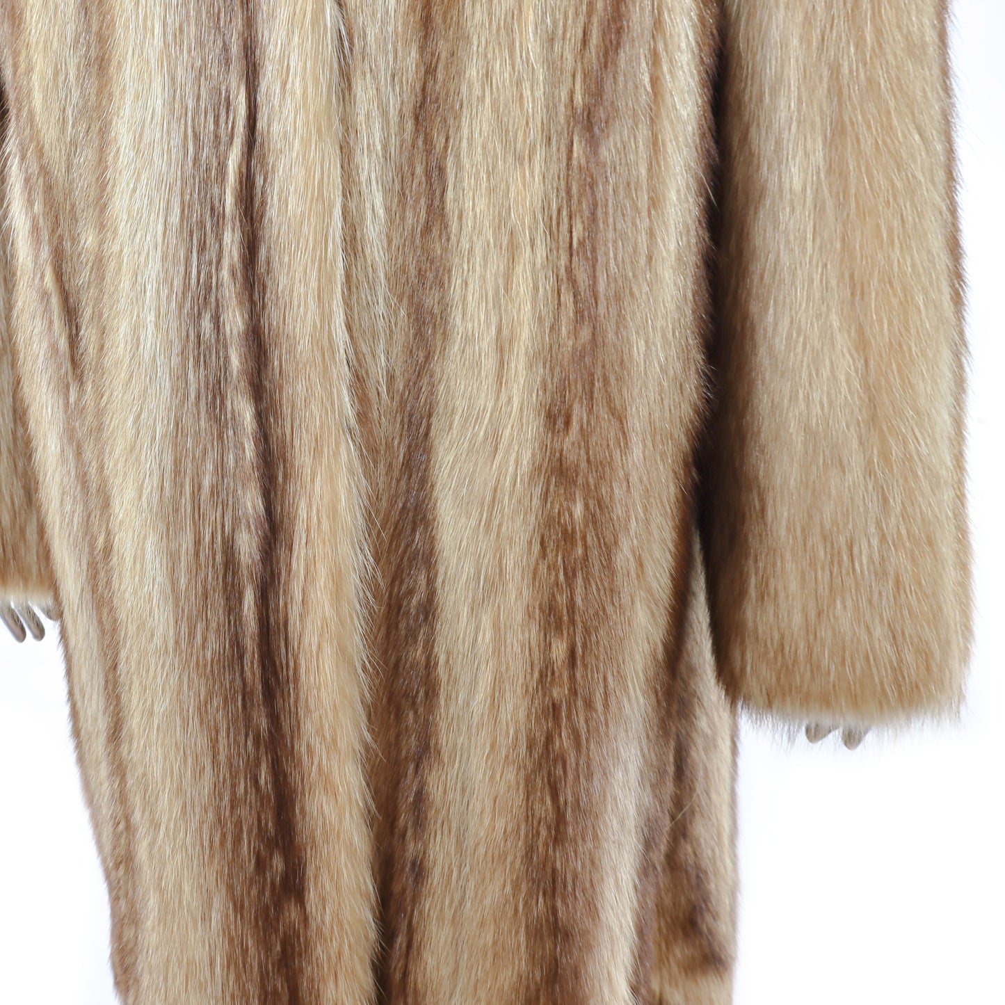 Blonde Hooded Raccoon Coat- Size L