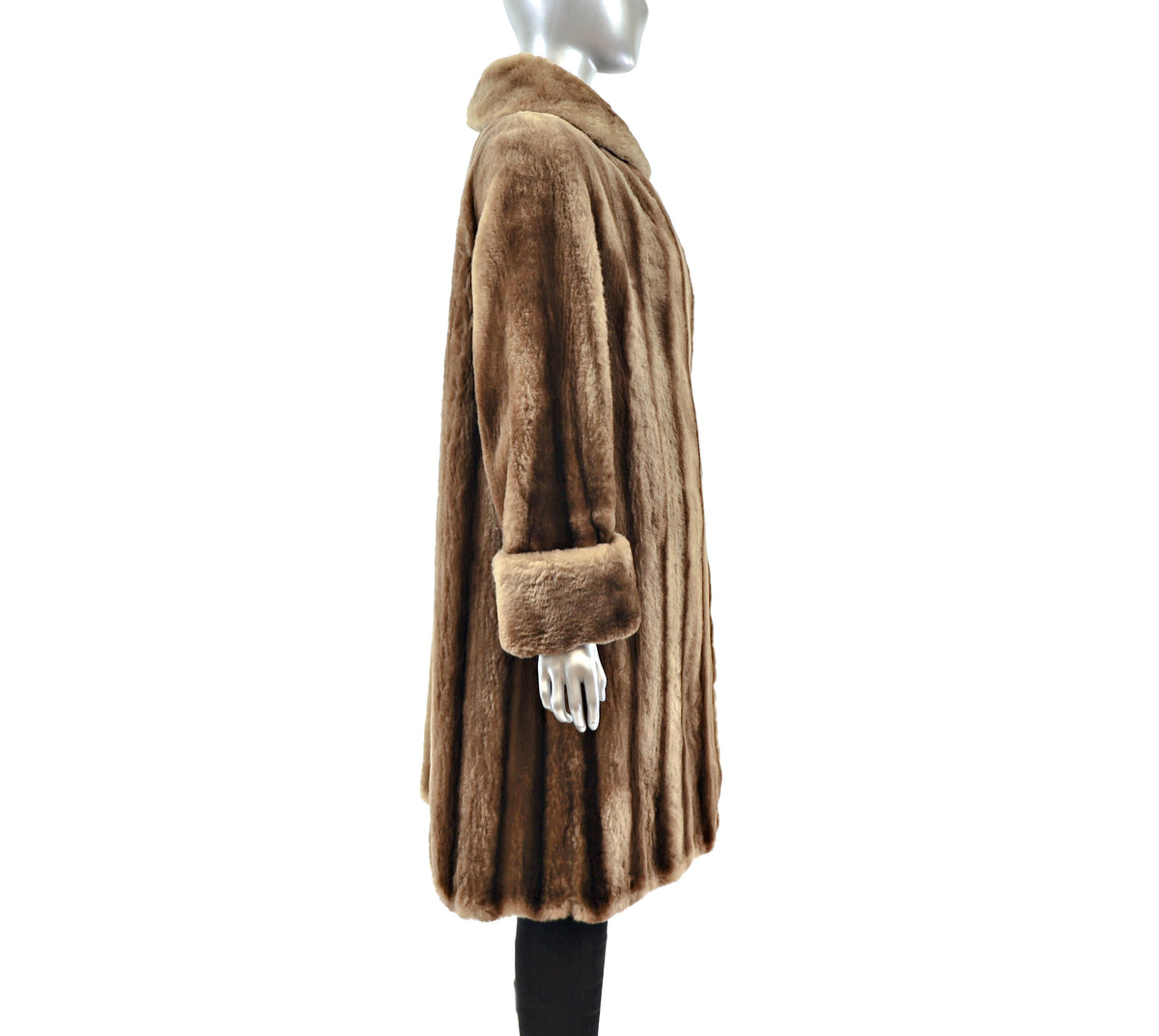 Sheared Raccoon Coat- Size L