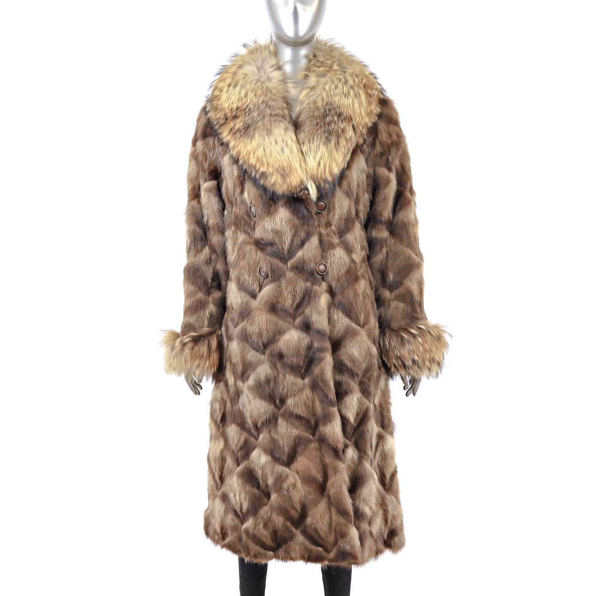 Raccoon Coat with Tanuki Trims- Size S