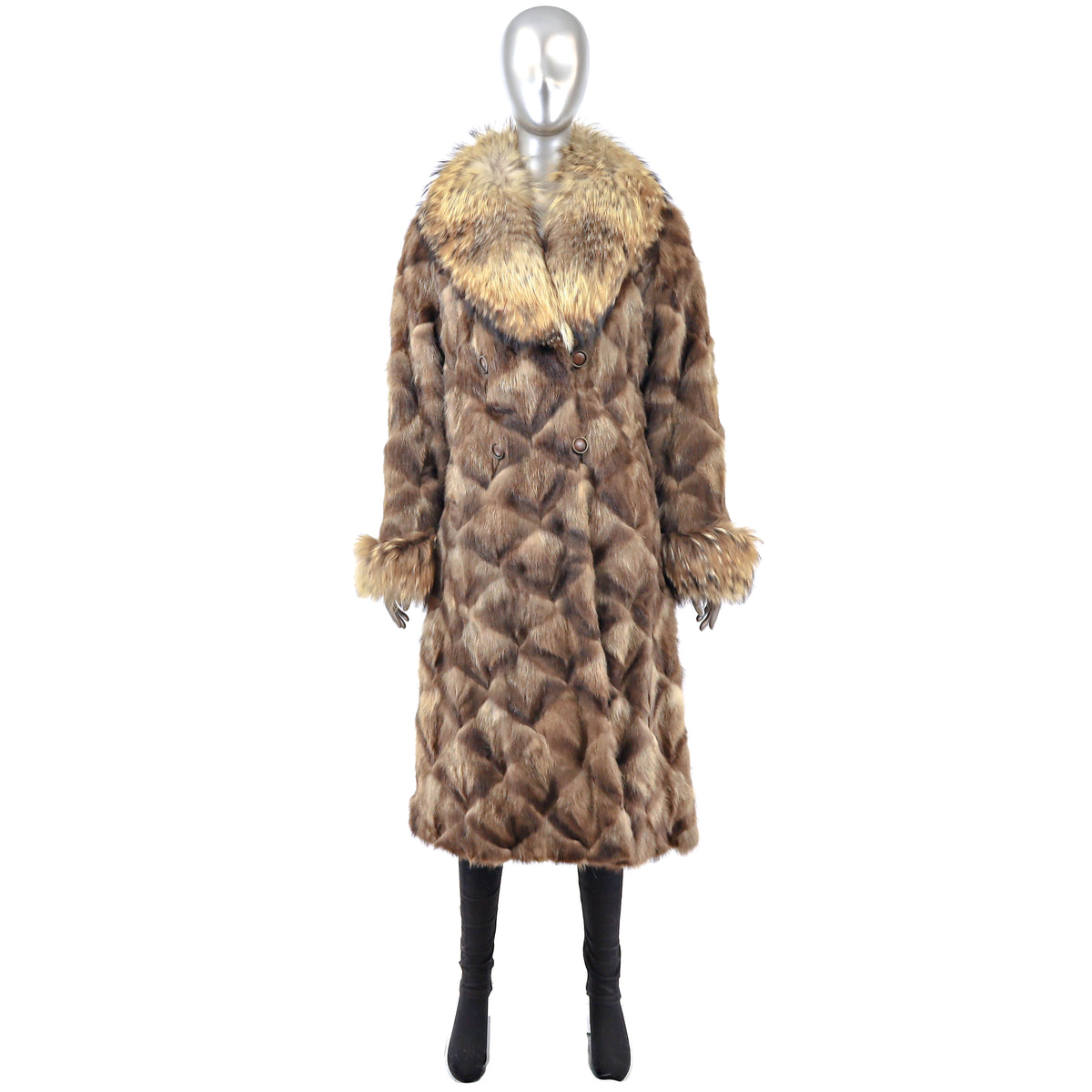 Raccoon Coat with Tanuki Trims- Size S