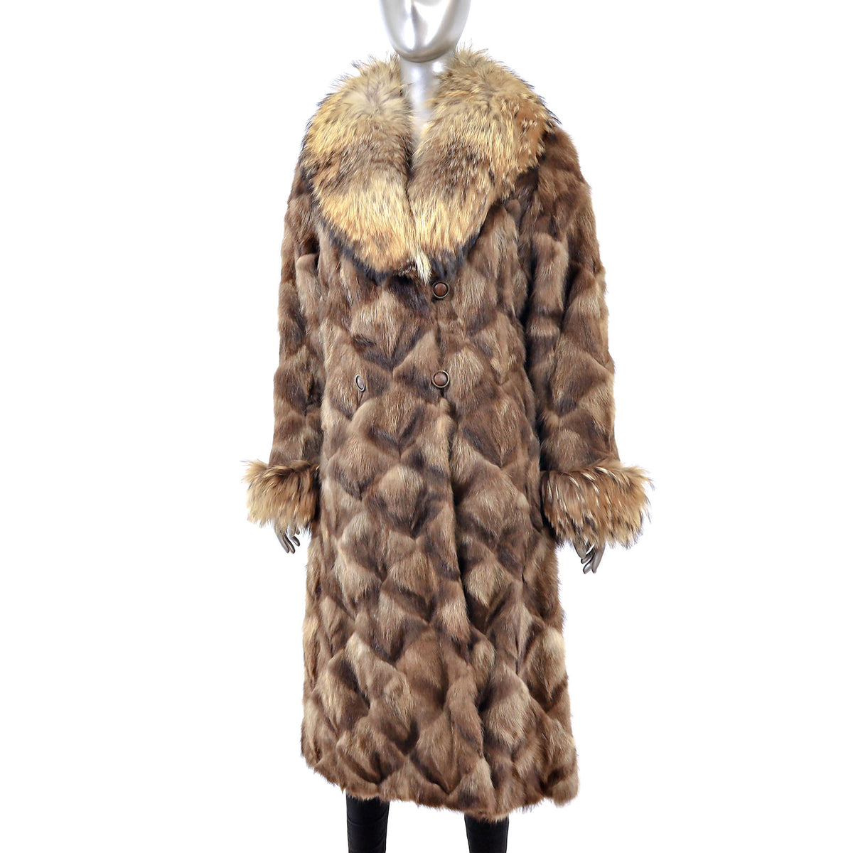 Raccoon Coat with Tanuki Trims- Size S