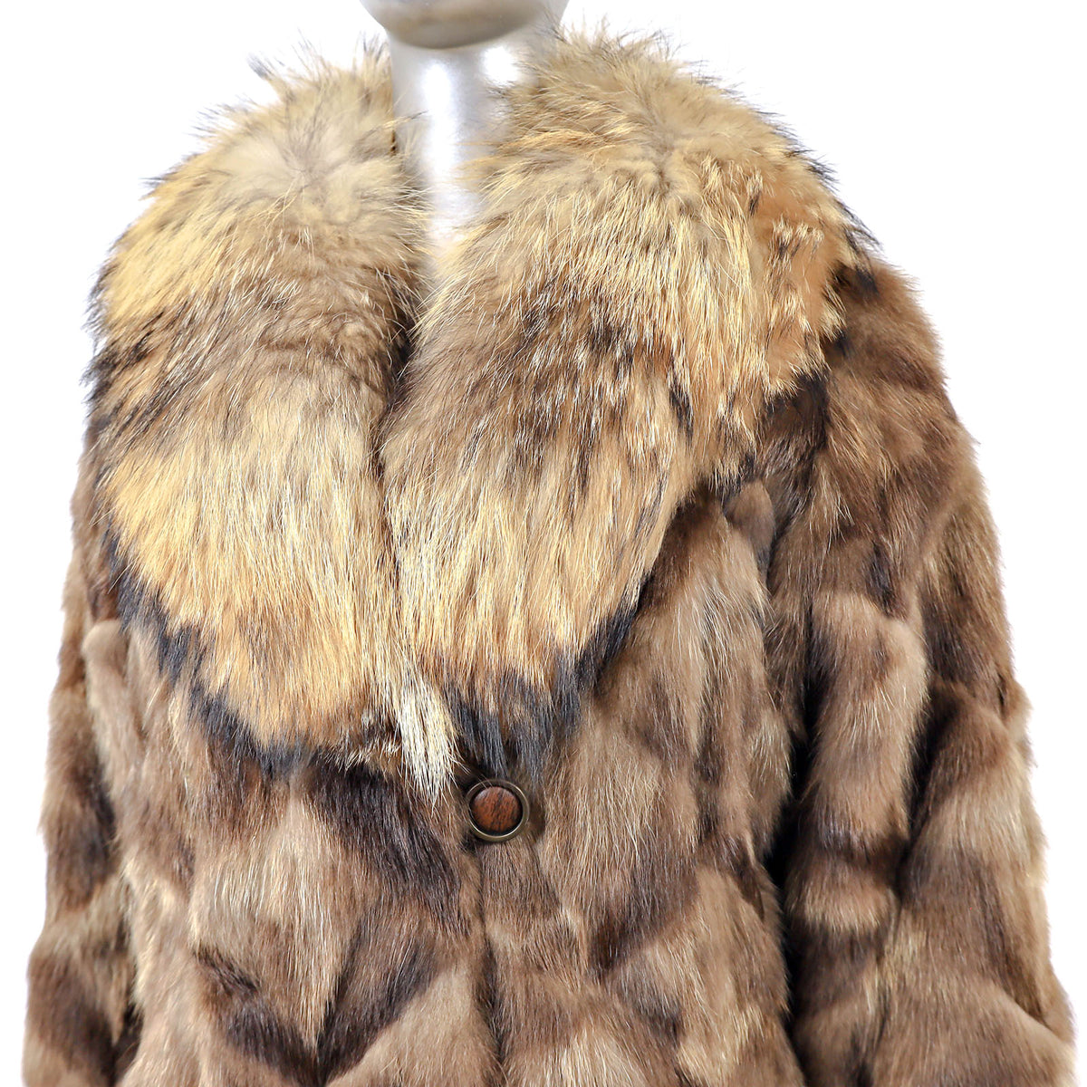 Raccoon Coat with Tanuki Trims- Size S
