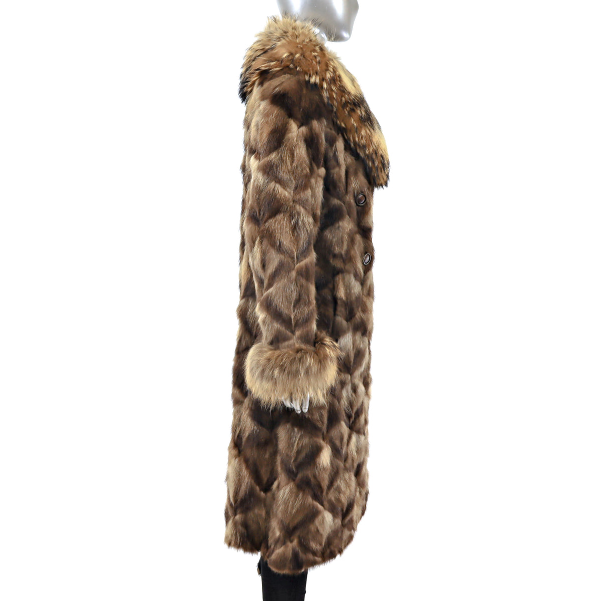 Raccoon Coat with Tanuki Trims- Size S