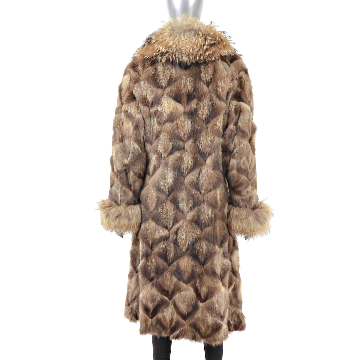 Raccoon Coat with Tanuki Trims- Size S