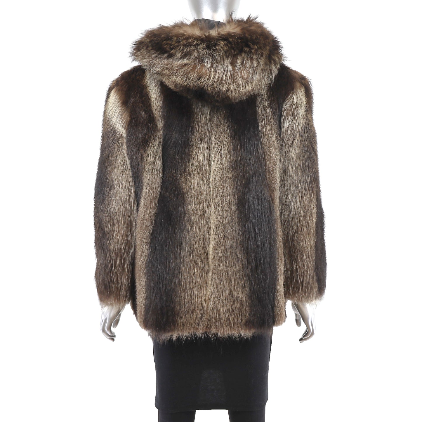 Raccoon Hooded Reversible Jacket- Size M