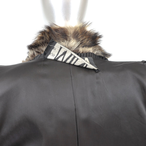Raccoon Coat with Matching Headband- Size M