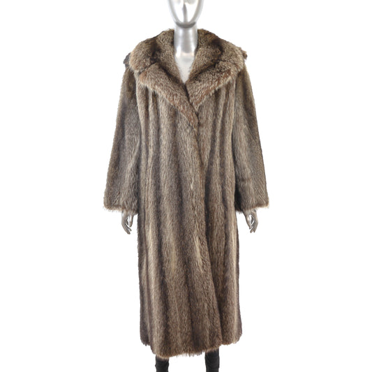 Raccoon Coat with Detachable Hood- Size M
