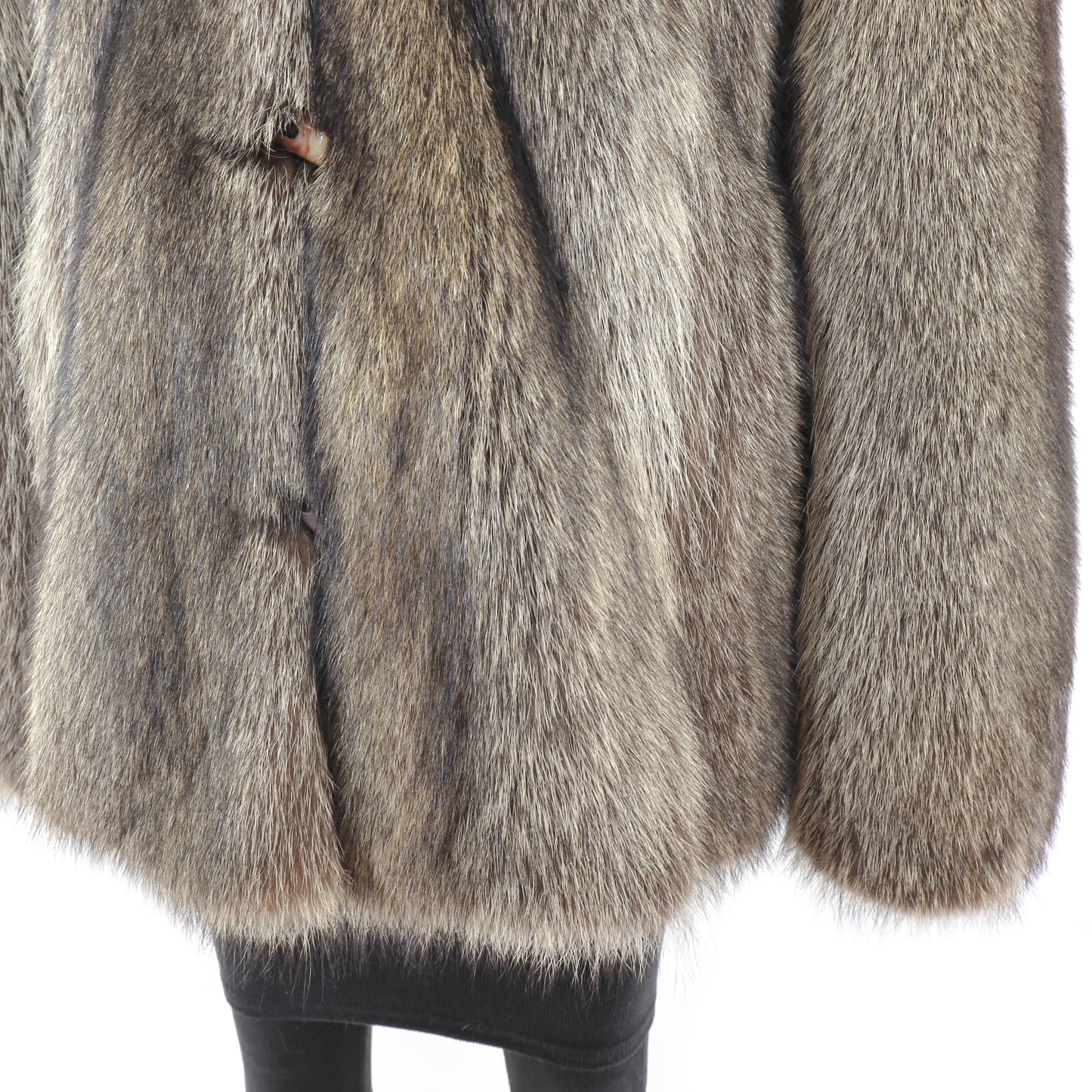 Men's Hooded Raccoon Jacket- Size XL