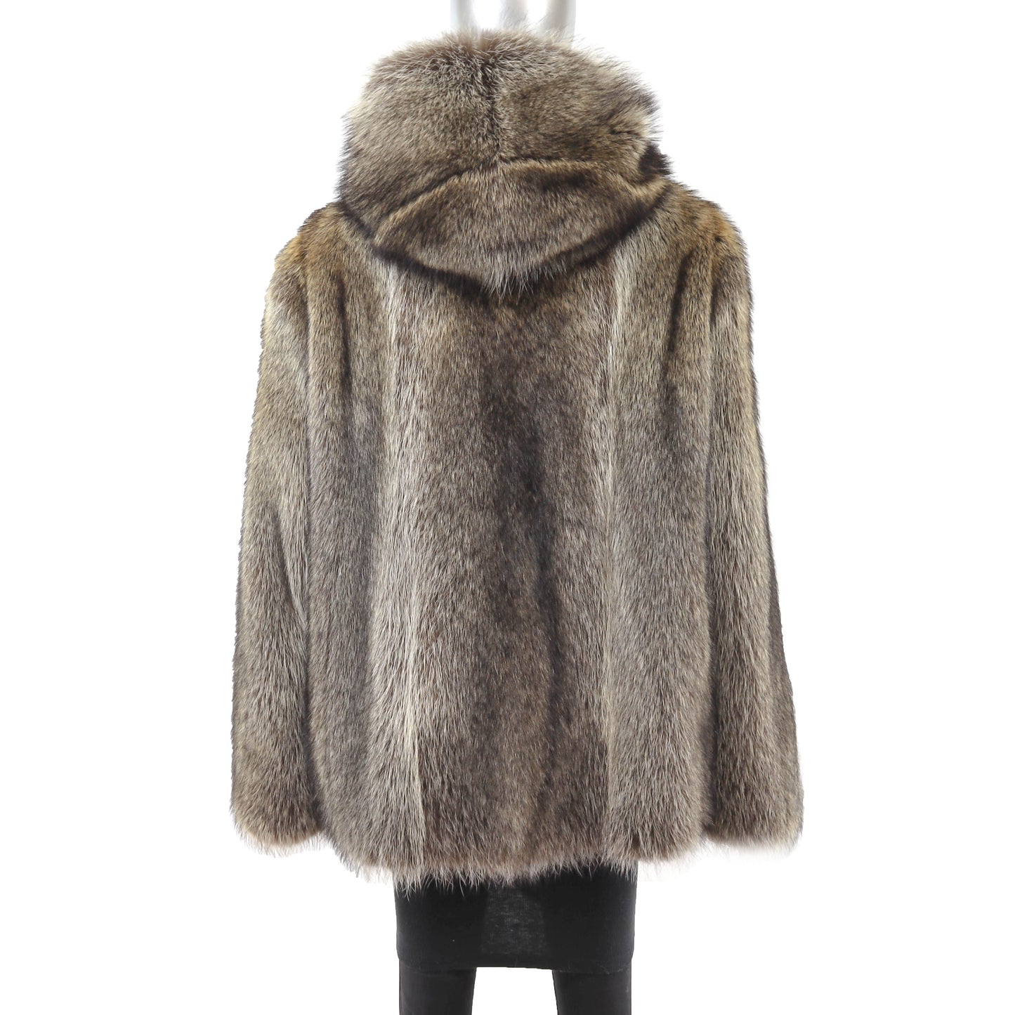 Men's Hooded Raccoon Jacket- Size XL