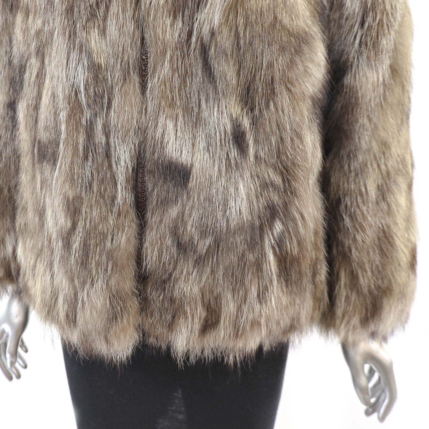 Section Hooded Raccoon Jacket- Size S